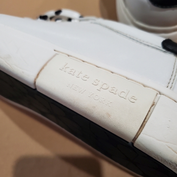 Kate Spade Polka Dot lace white sneakers Size 9.5 - Picture 8 of 11